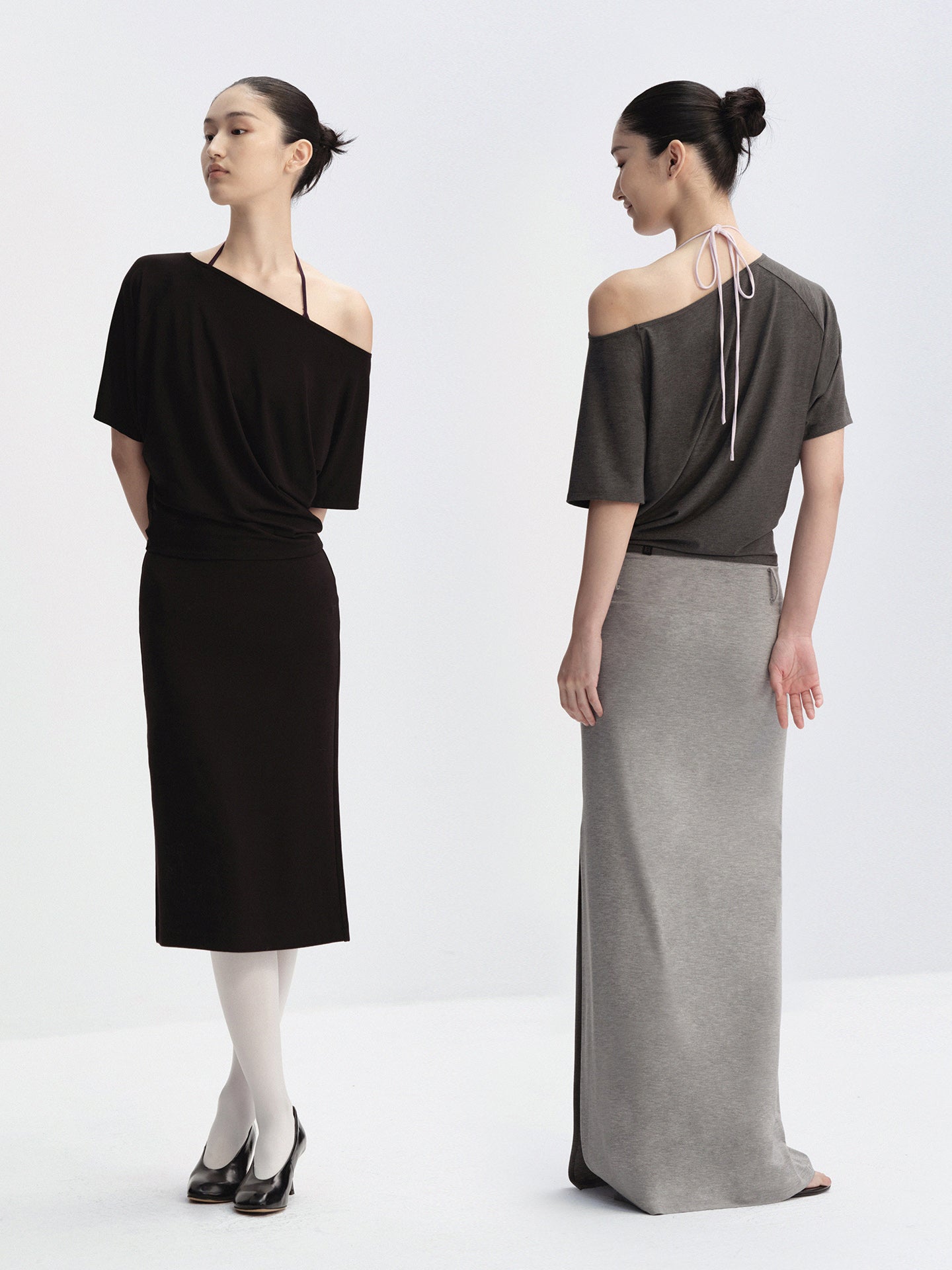 Draped One-Shoulder T-Shirt