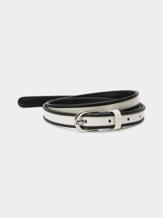 Colorblock Leather Belt