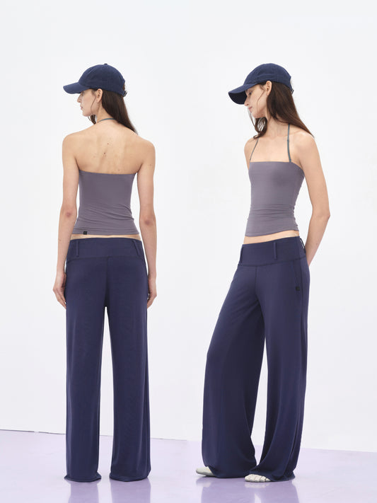 Lyocell Stretch Straight-Leg Pants