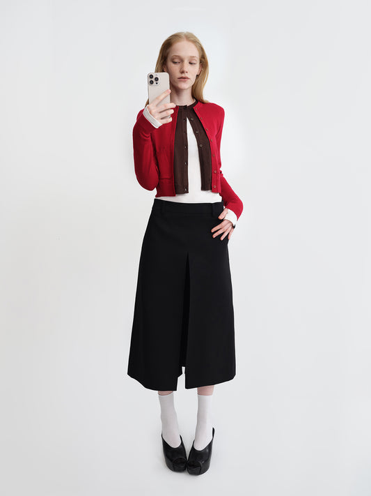 ダイヤモンドウールブレンドニットカーディガン