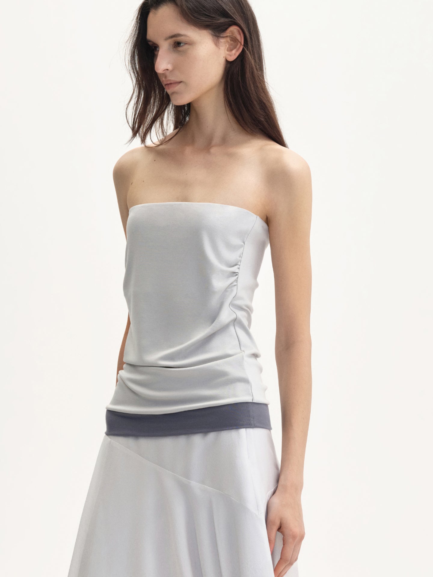 Modal Ruched Contrast Bandeau Top