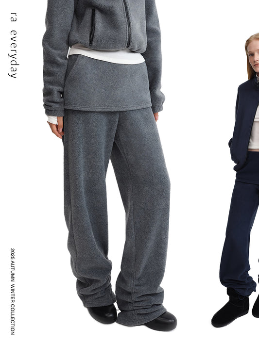 “Kangaroo” Drawstring Fleece Skirt Pants