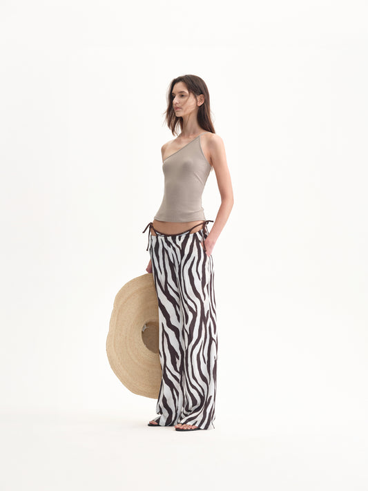 “Holiday Mood” Satin Lounge Trousers