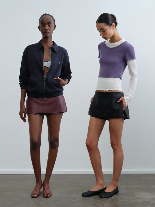 Two-Way Side-Zip Mini Skort