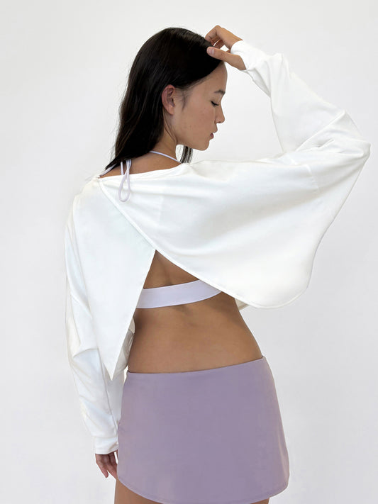 Open-Back Dolman Long Sleeve Tee