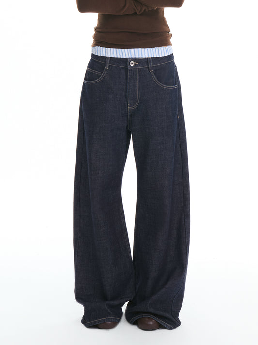 AW Mid-Rise Wide-Leg Denim Pants