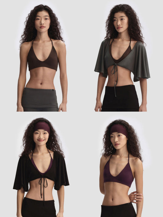 Halter V-Neck Bra Top