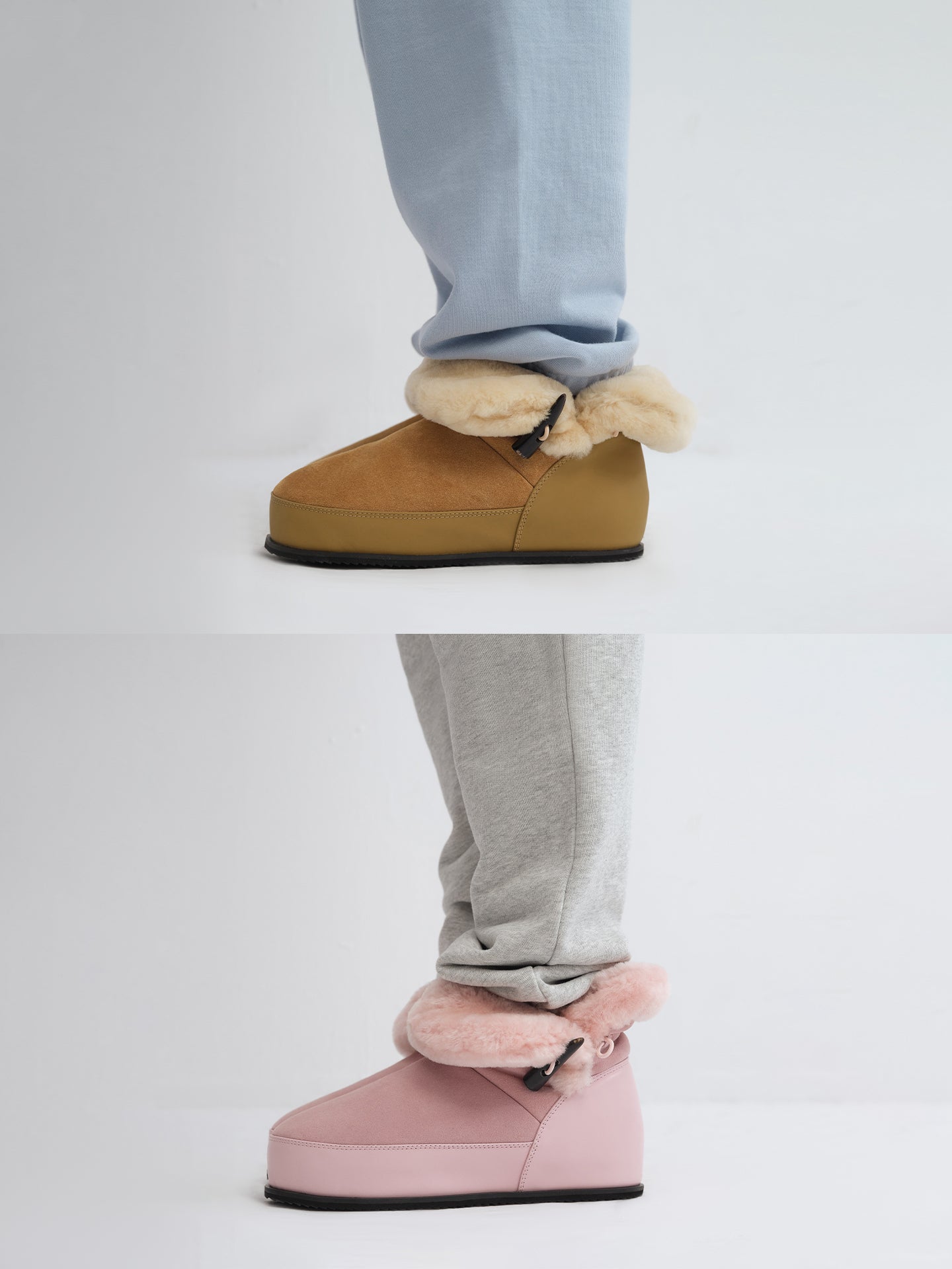 NINI Platform Duffle Low-Top Fur Boots