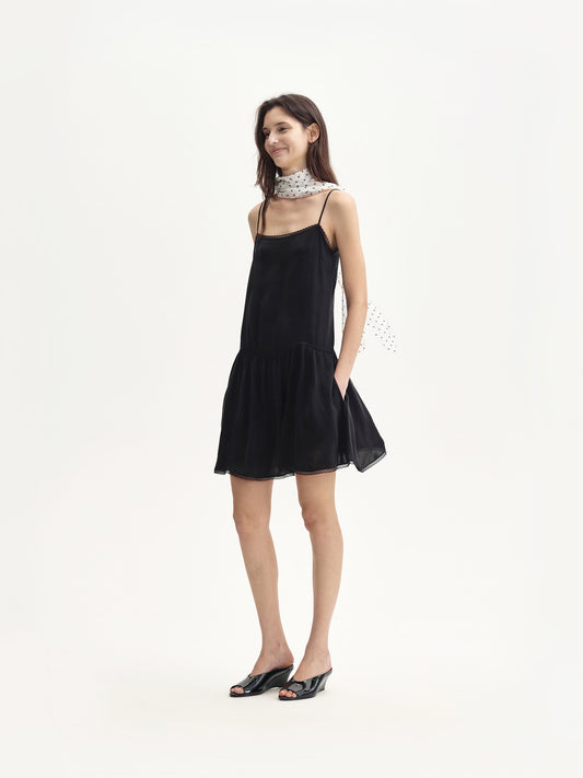 “Slip On” Satin Lace Cami Dress