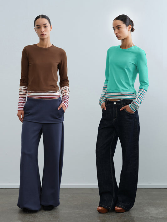 Colorblock Layered Stripe Top
