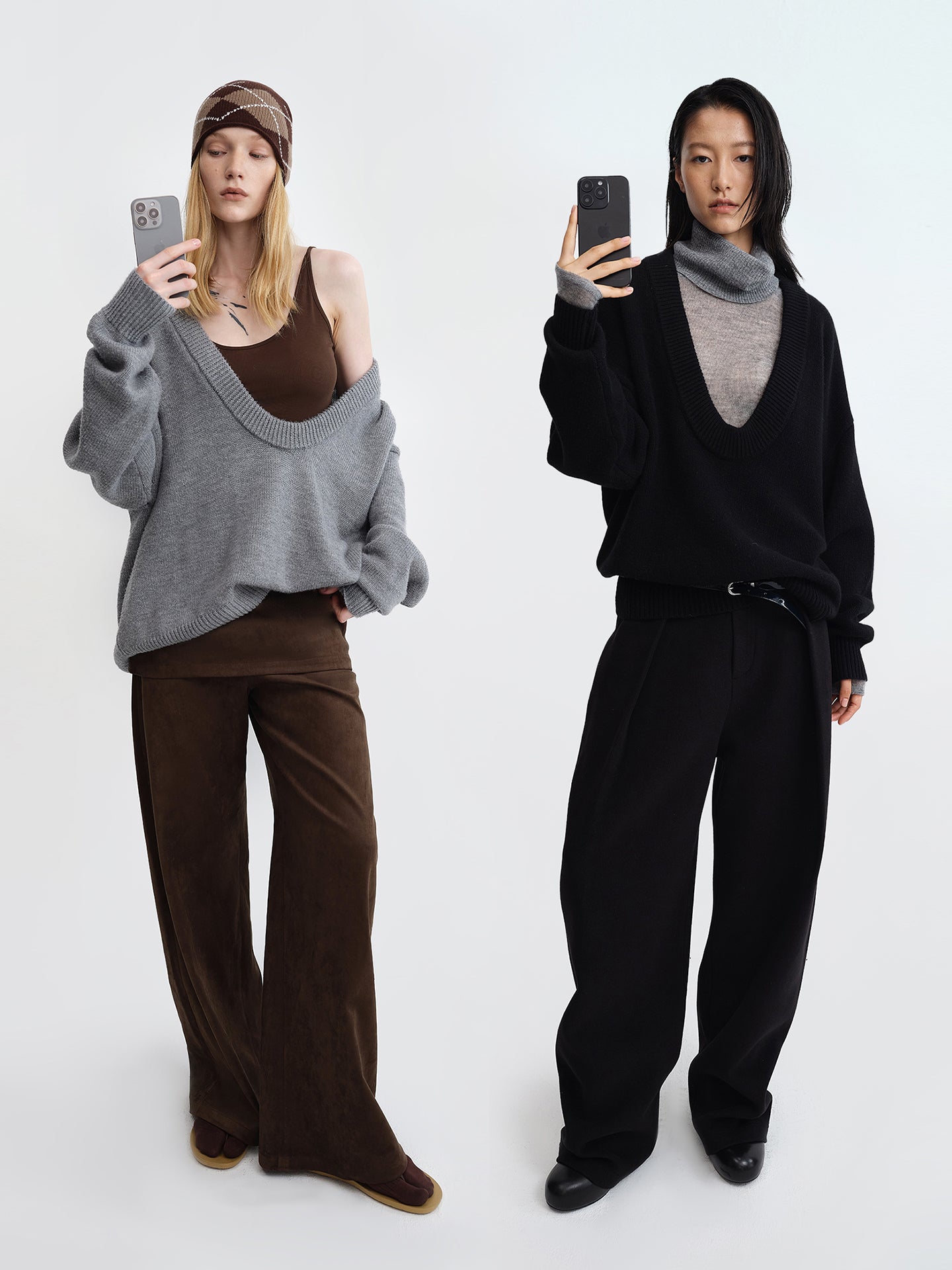 U-Neck Oversized Wool Jumper