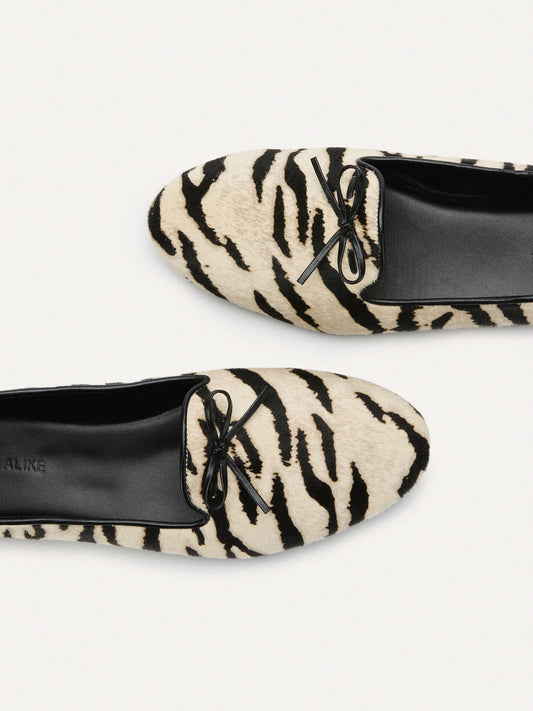 “Echo” Zebra Haircalf Loafer