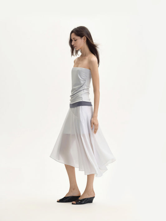 “Holiday Mood” Acetate-silk Midi Skirt