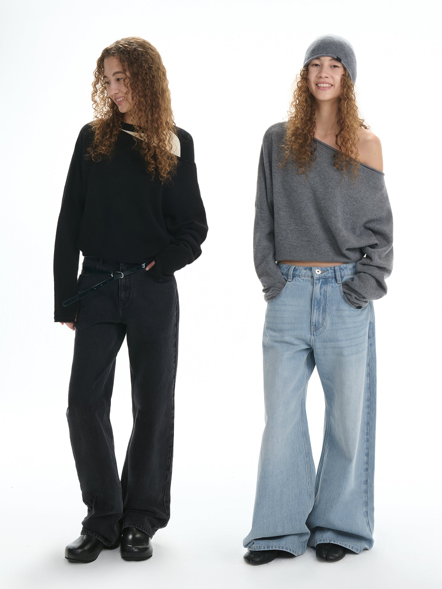 Relaxed Asymmetric Wool Knit Top