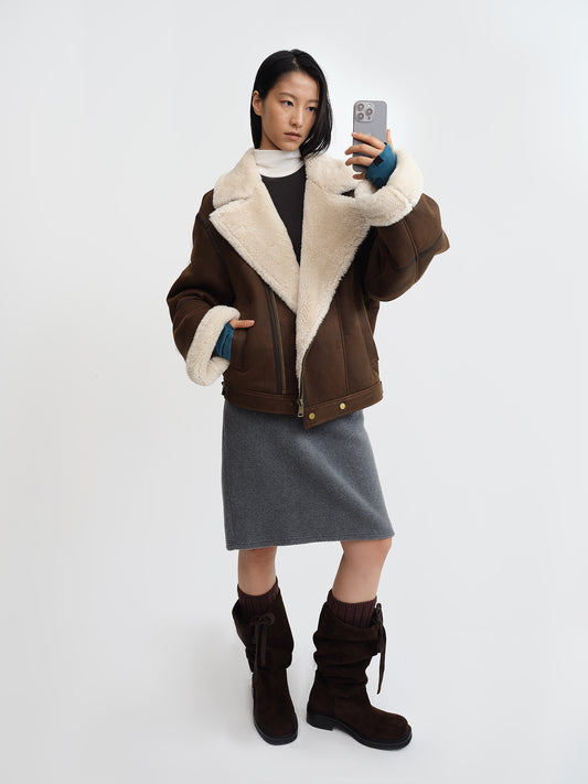 Oversized Shearling Faux Fur Jacket