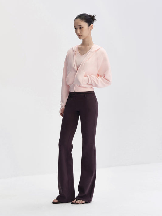 “Soft Move” Dolman-Sleeve Thumbhole Zip Hoodie