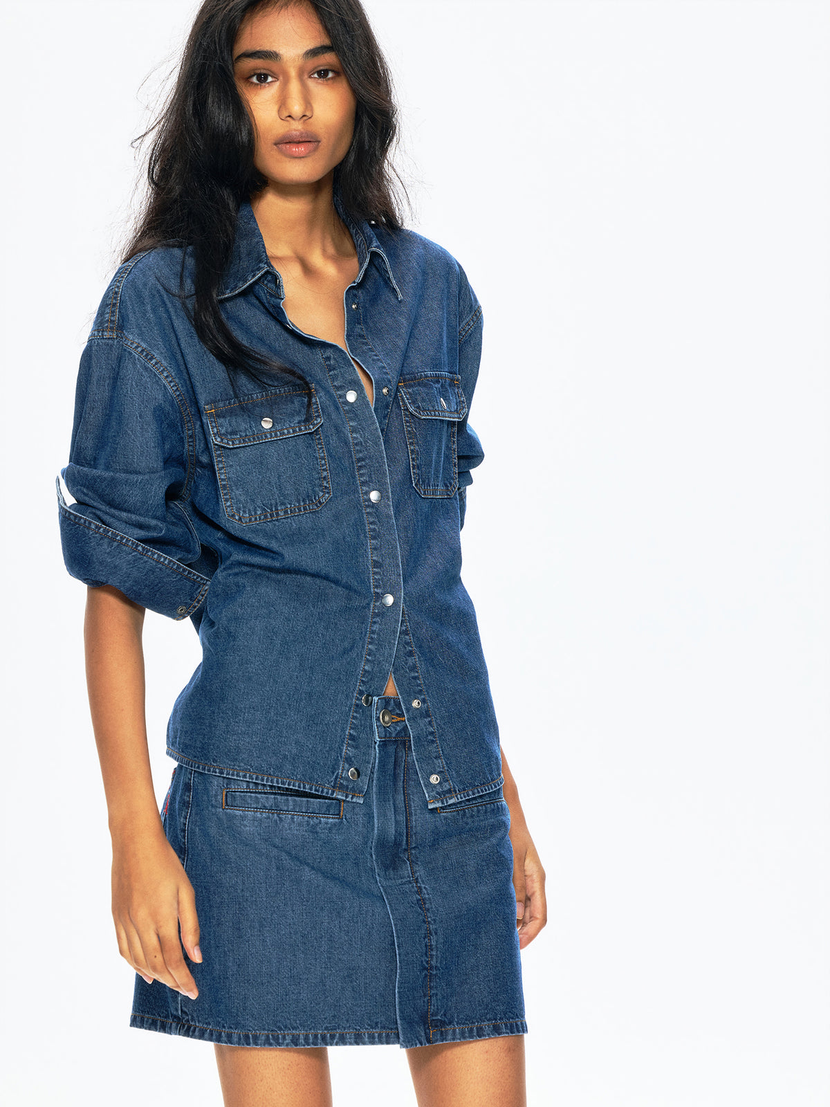BOSSA Turkish Imported Denim Fitted Shirt