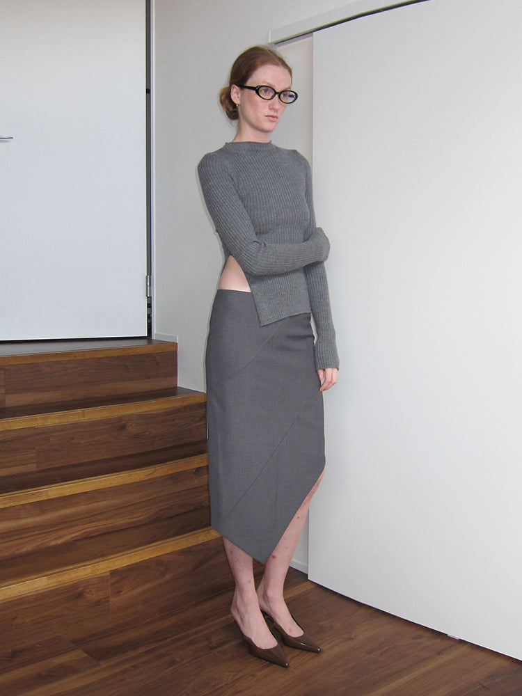 The Asymmetrical Tailored Skirt