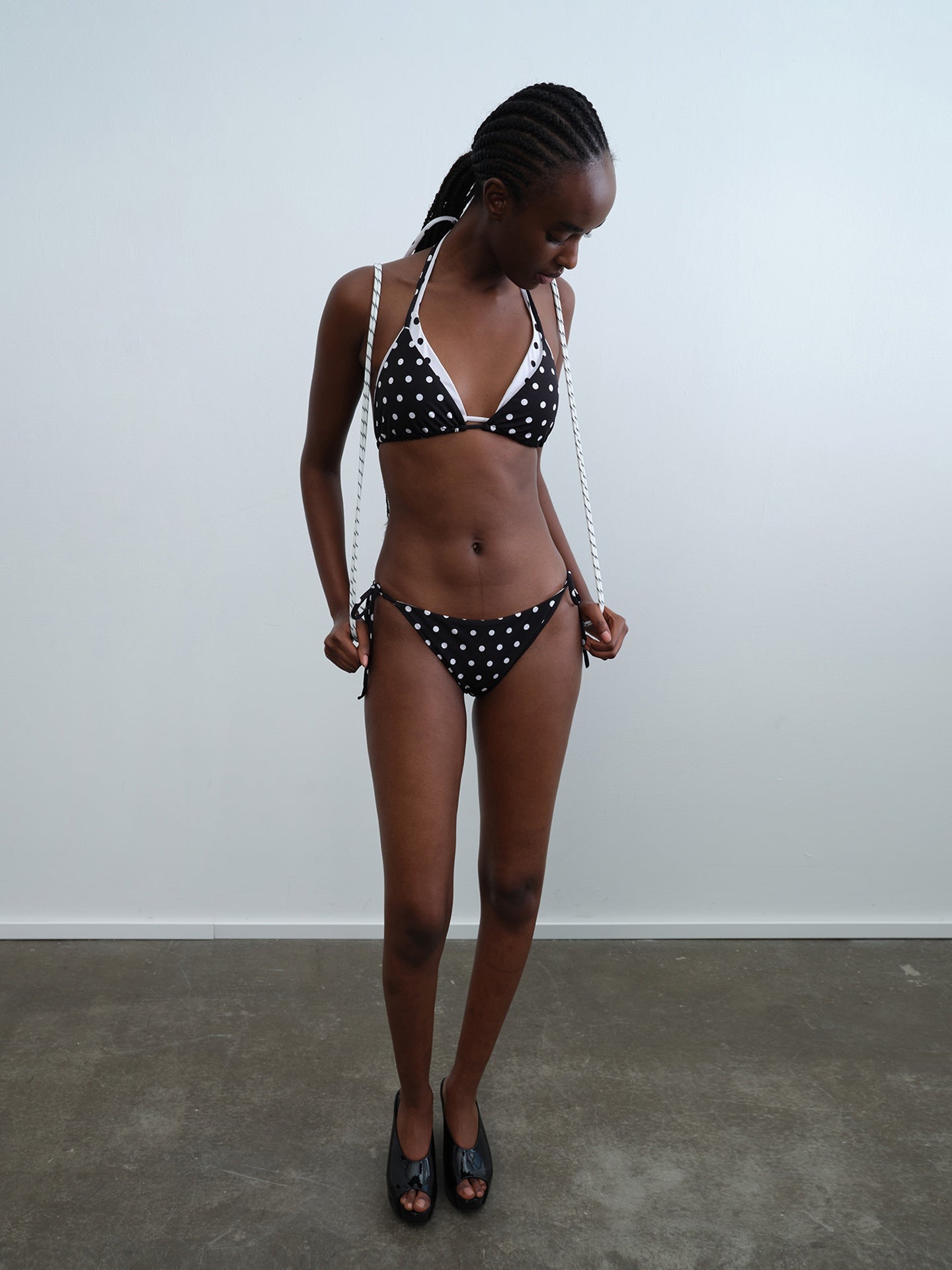 Polka Dot Tie-Back Bikini Set