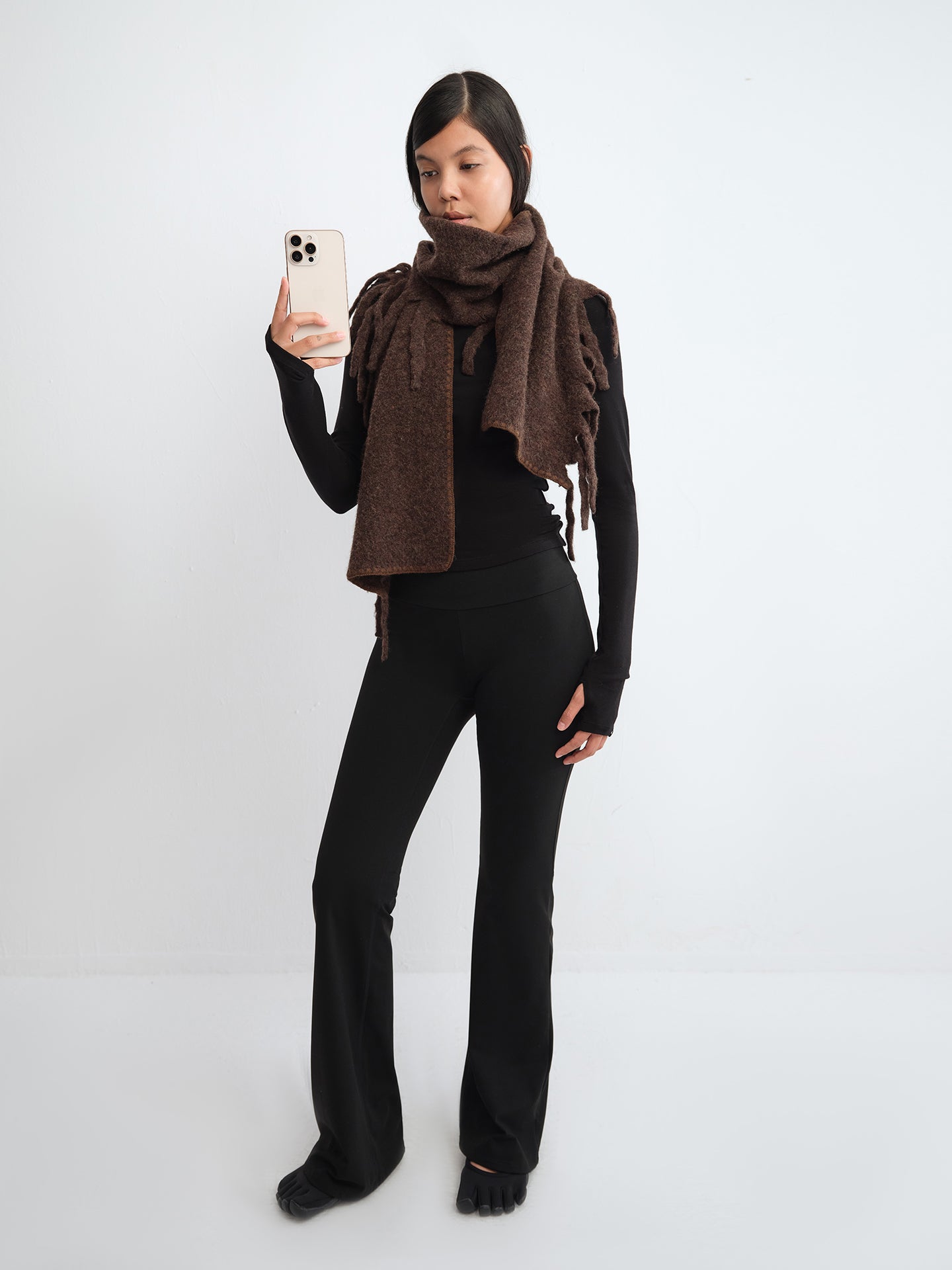 Fringed Wool-Blend Scarf