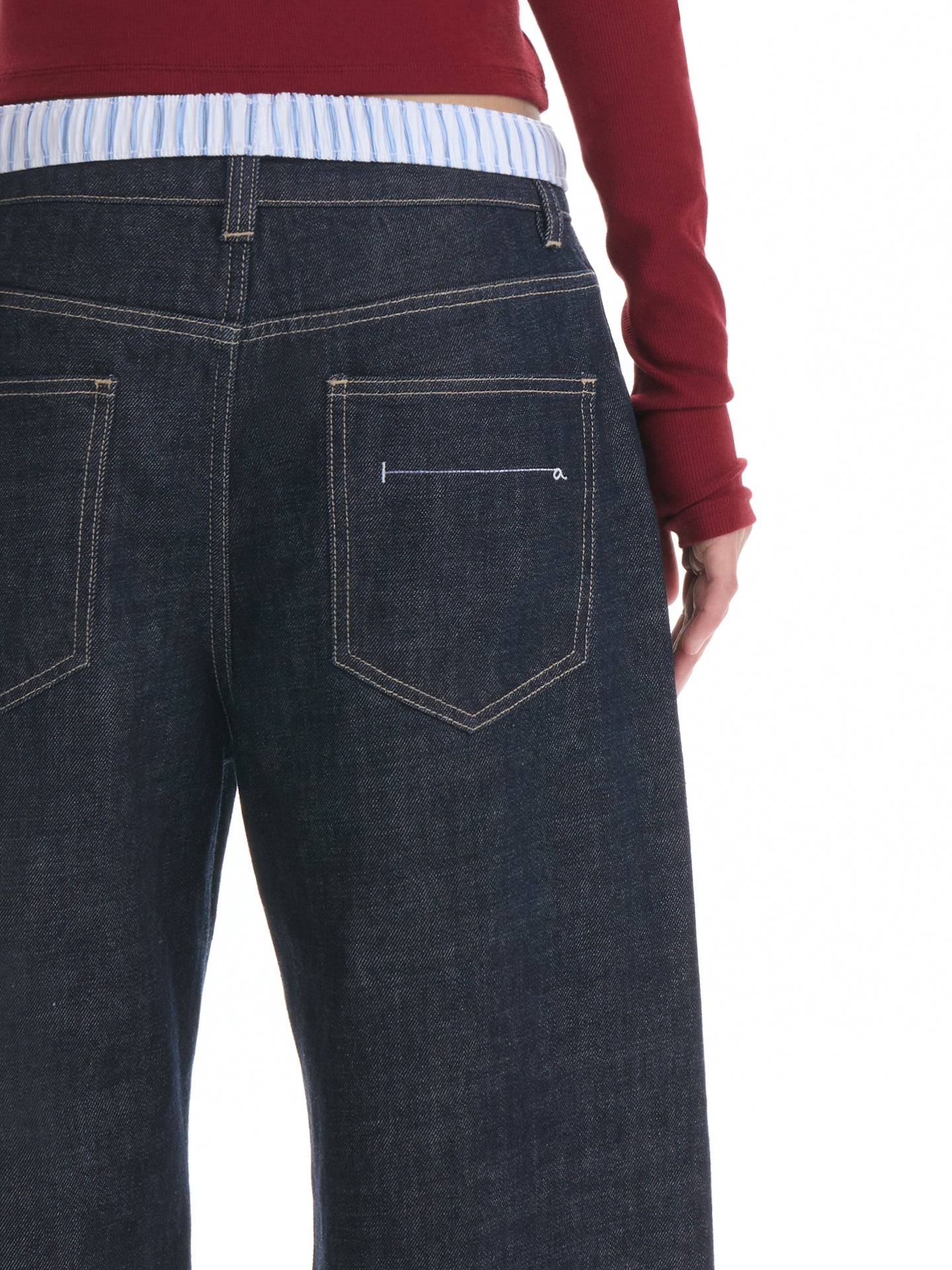 AW Mid-Rise Wide-Leg Denim Pants