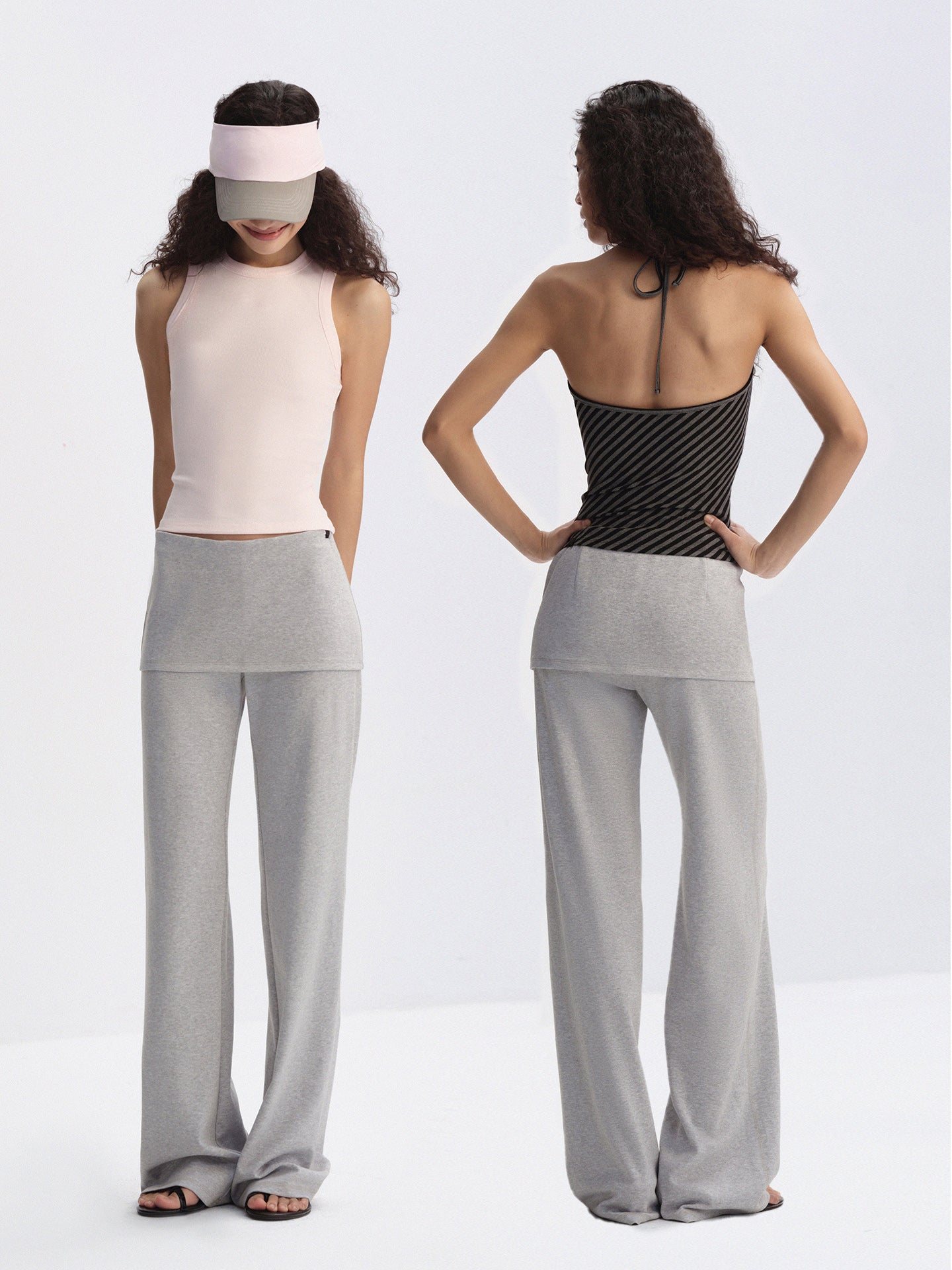 “Take a Walk” Layered Wide-Leg Pants