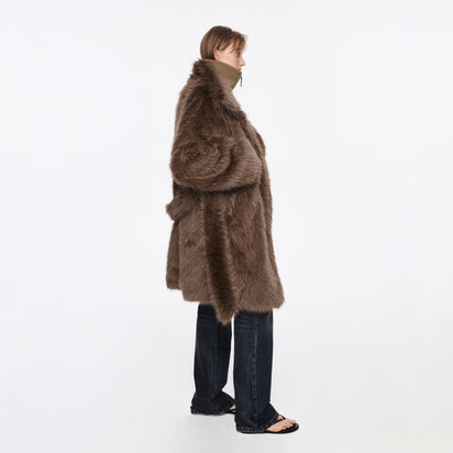 rarely alike ファーコート The Faux-fur Four Pocket Coat – Rarely Alike