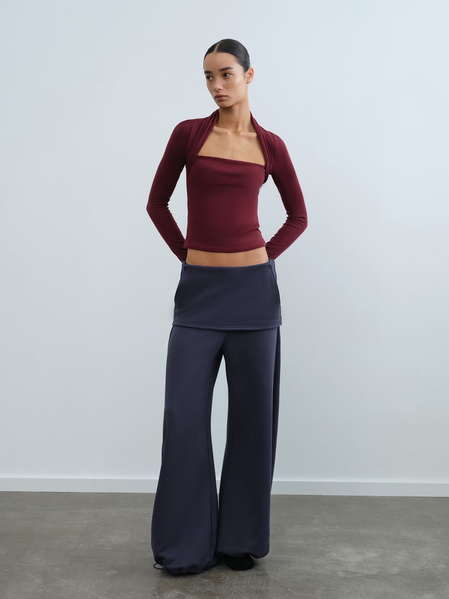 Layered Shrug Knit Tube Top
