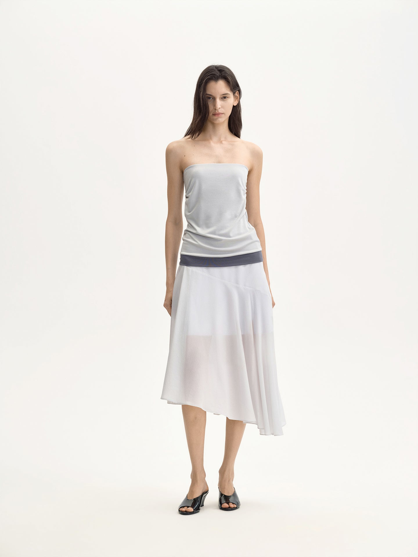 “Holiday Mood” Acetate-silk Midi Skirt