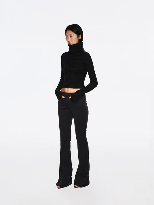 The Knit Slim Mid-rise Flared Pants