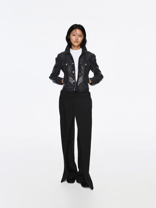 The Double-waist Panel Tailored Trousers