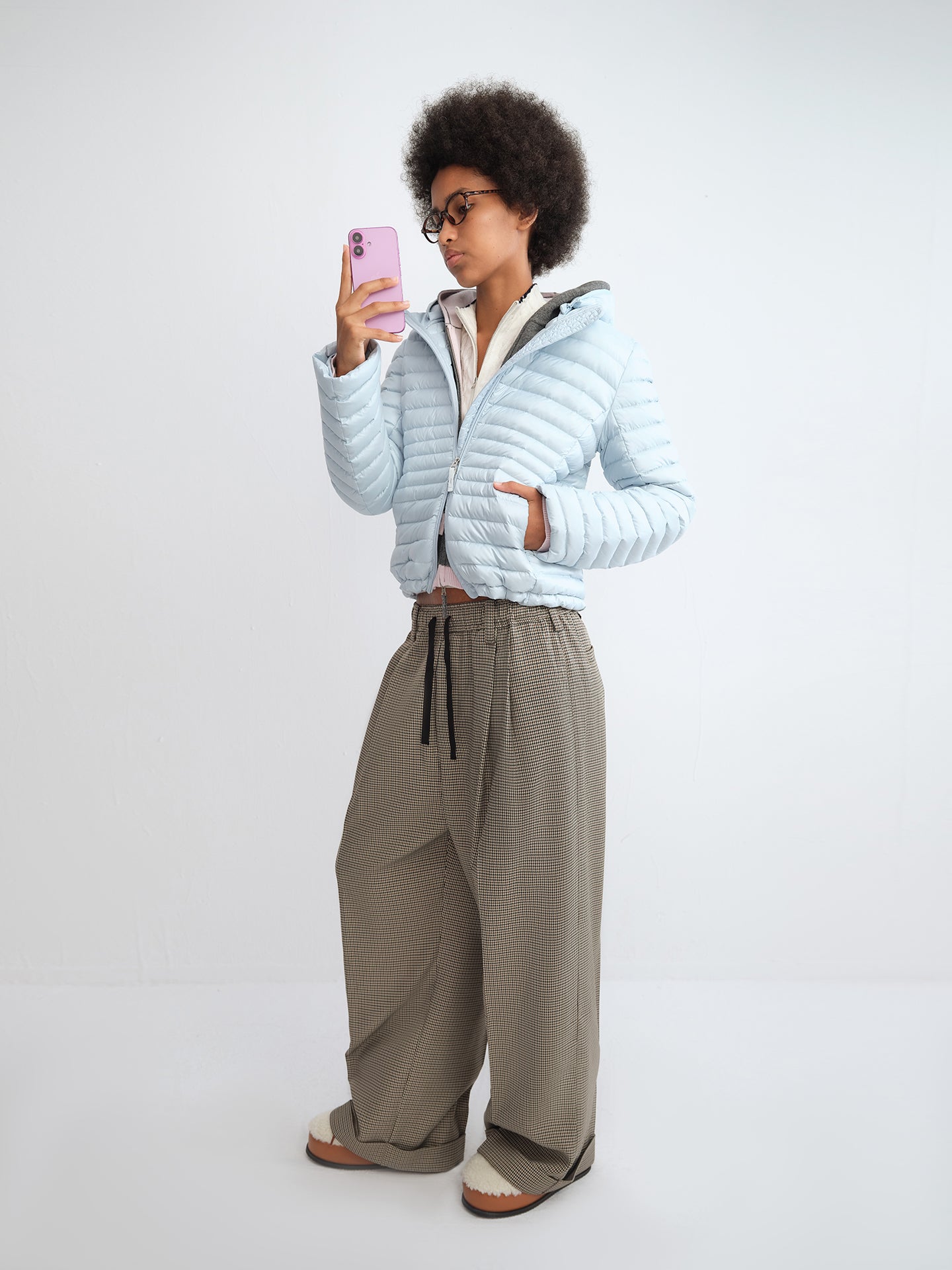 Detachable Hood Quilted Down Jacket