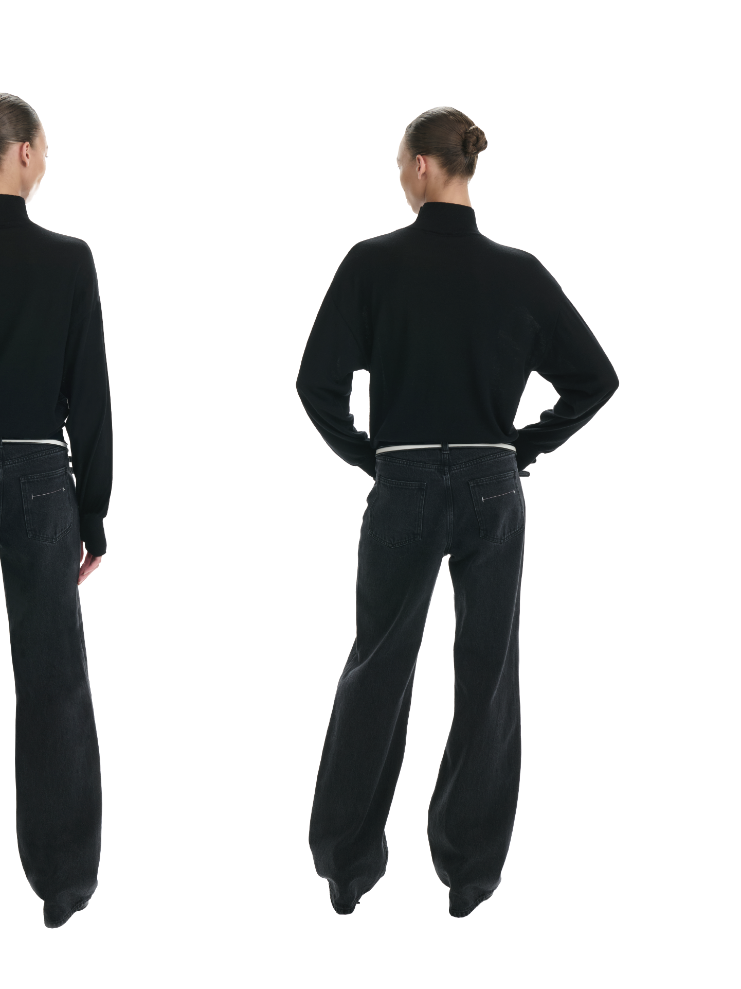 Batwing Turtleneck Wool Top