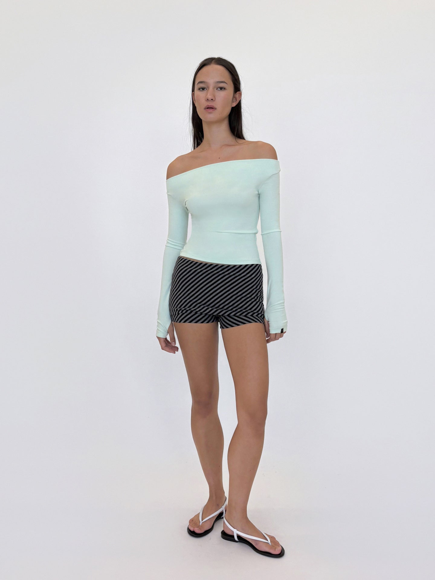 Fitted Stretch Mini Shorts