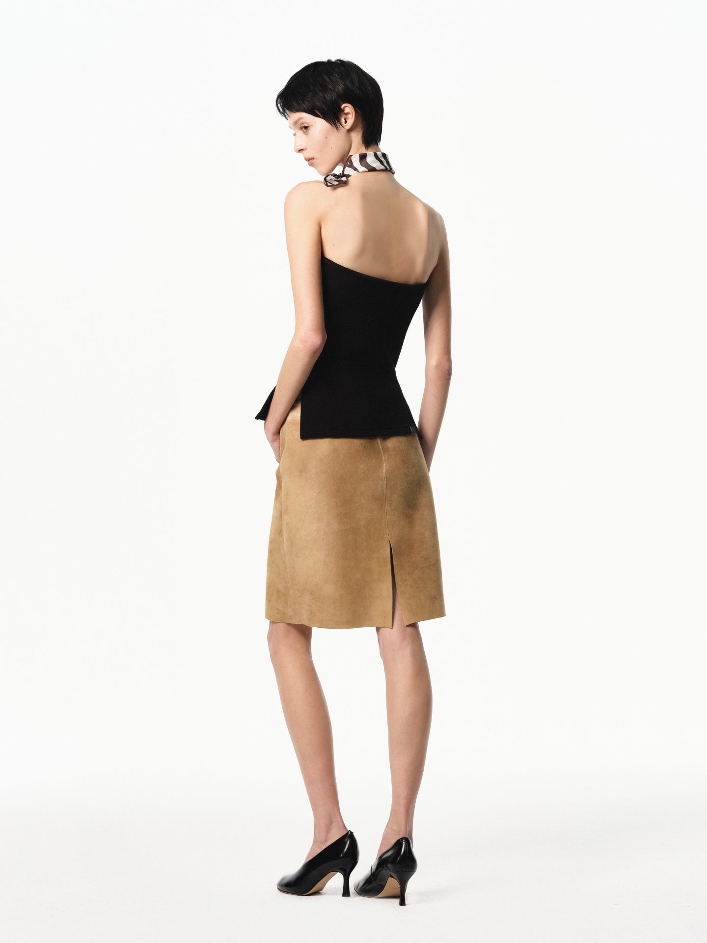 “Classique” Lambskin Straight Skirt