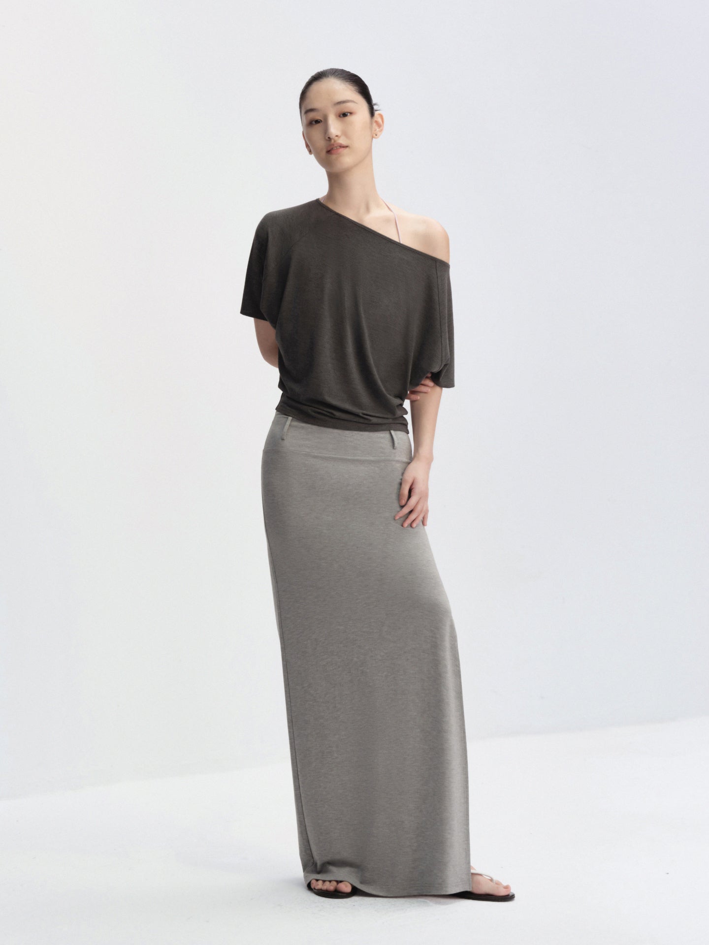 Draped One-Shoulder T-Shirt