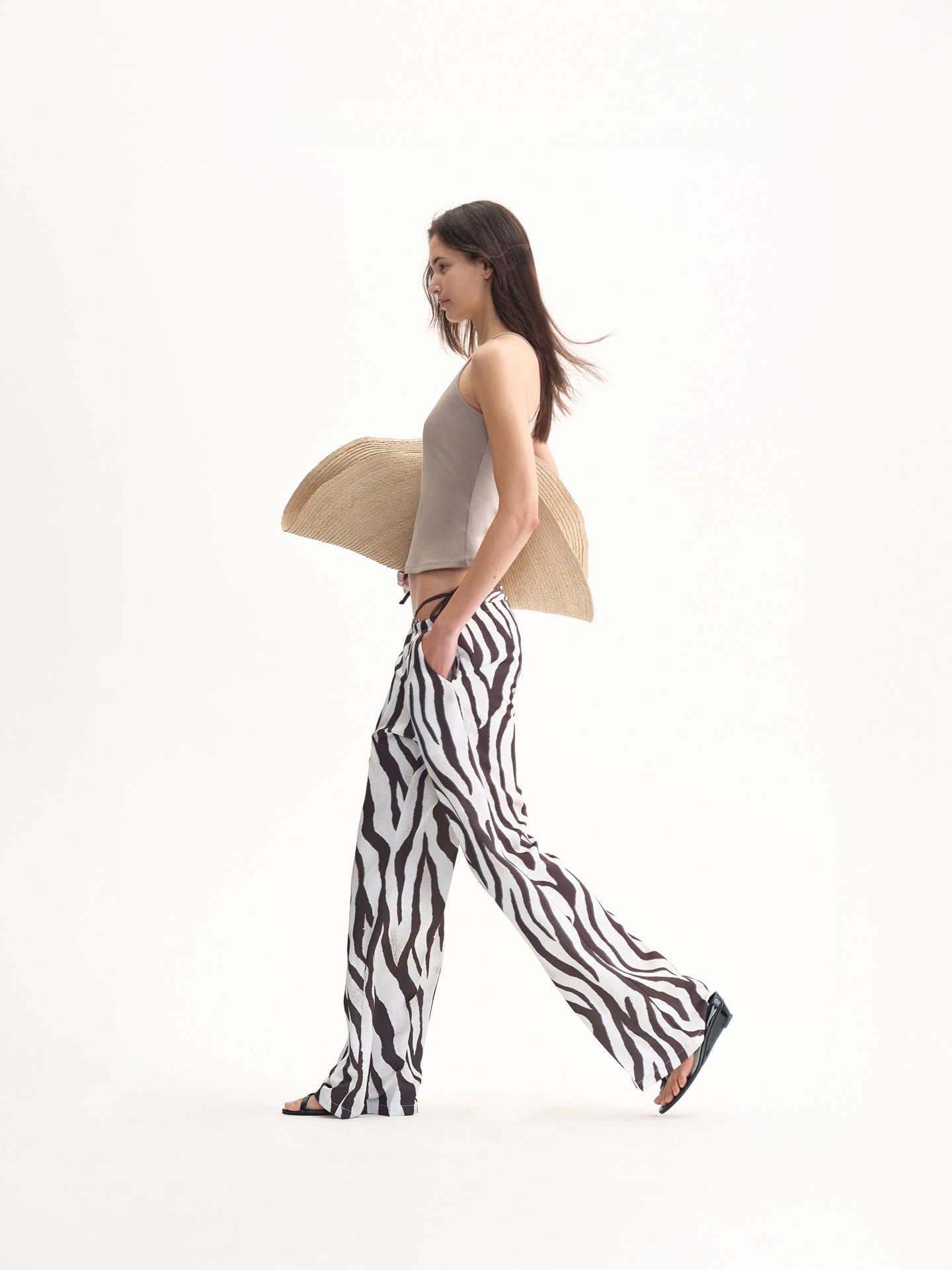 “Holiday Mood” Satin Lounge Trousers