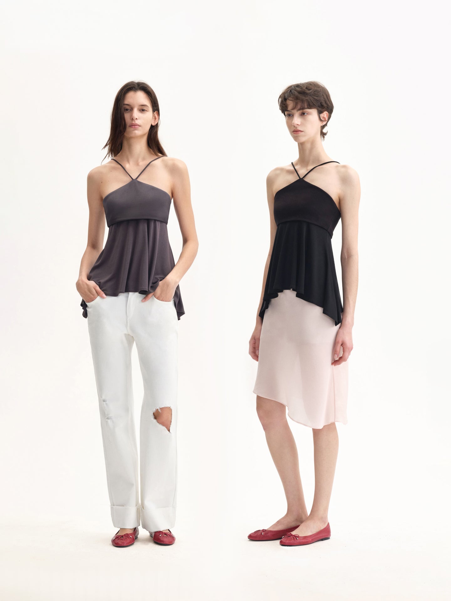 “Drift” Asymmetric Halterneck Top
