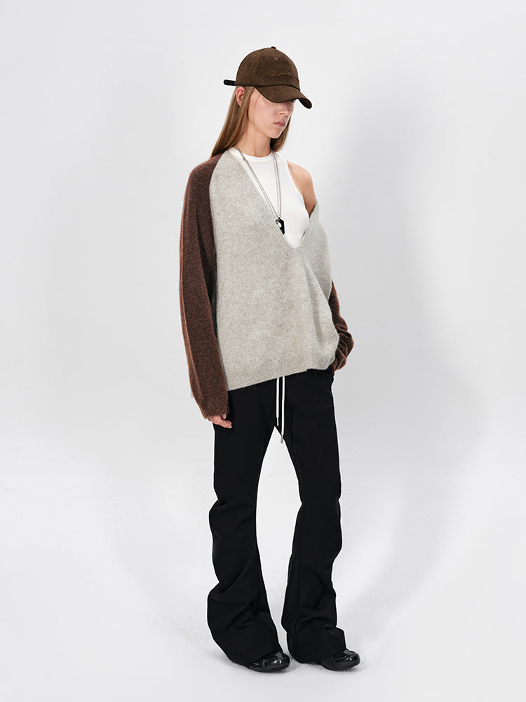 The V-Neck Color Block Sweater