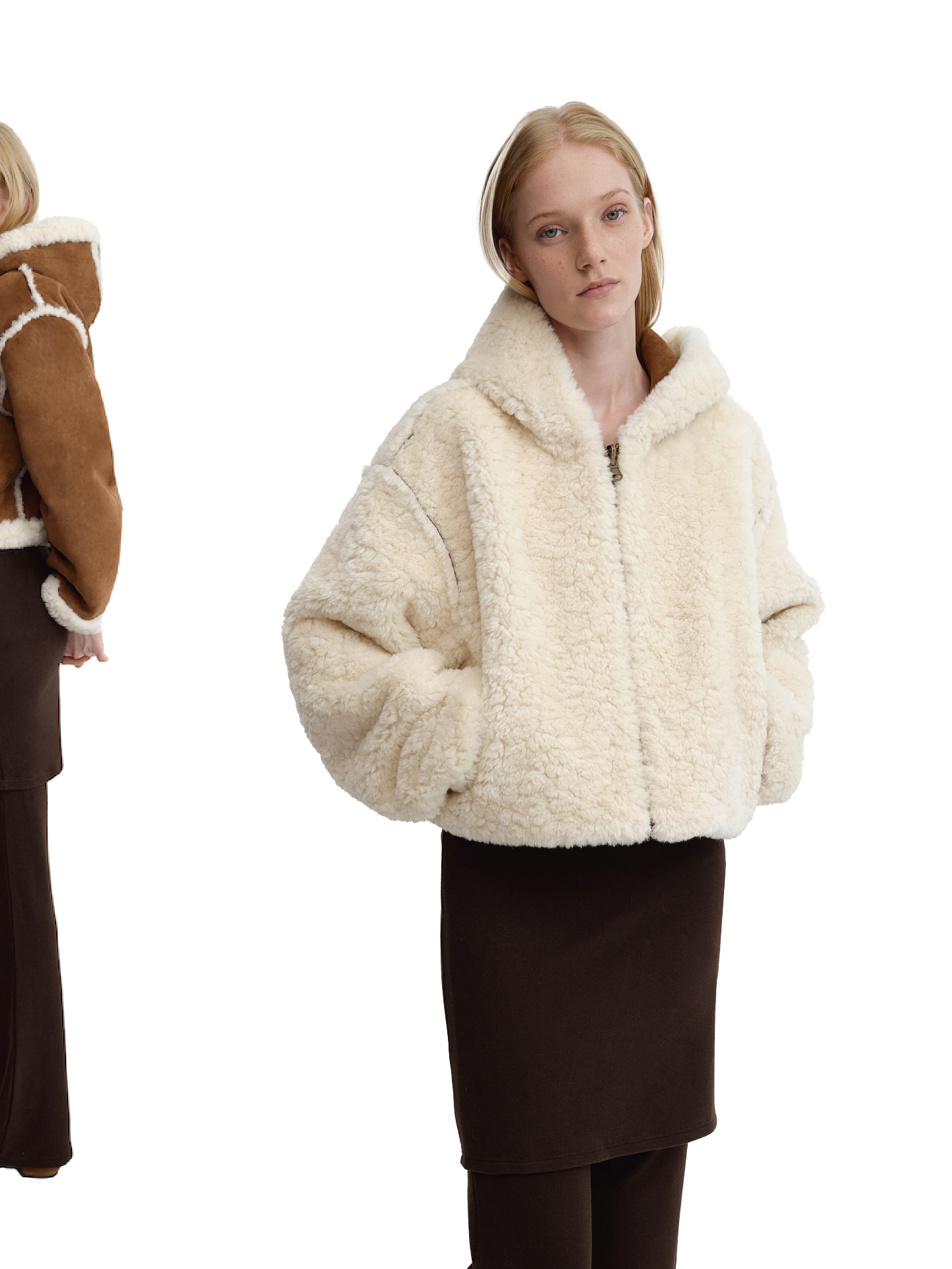 Two-Way Faux Suede Fleece Jacket