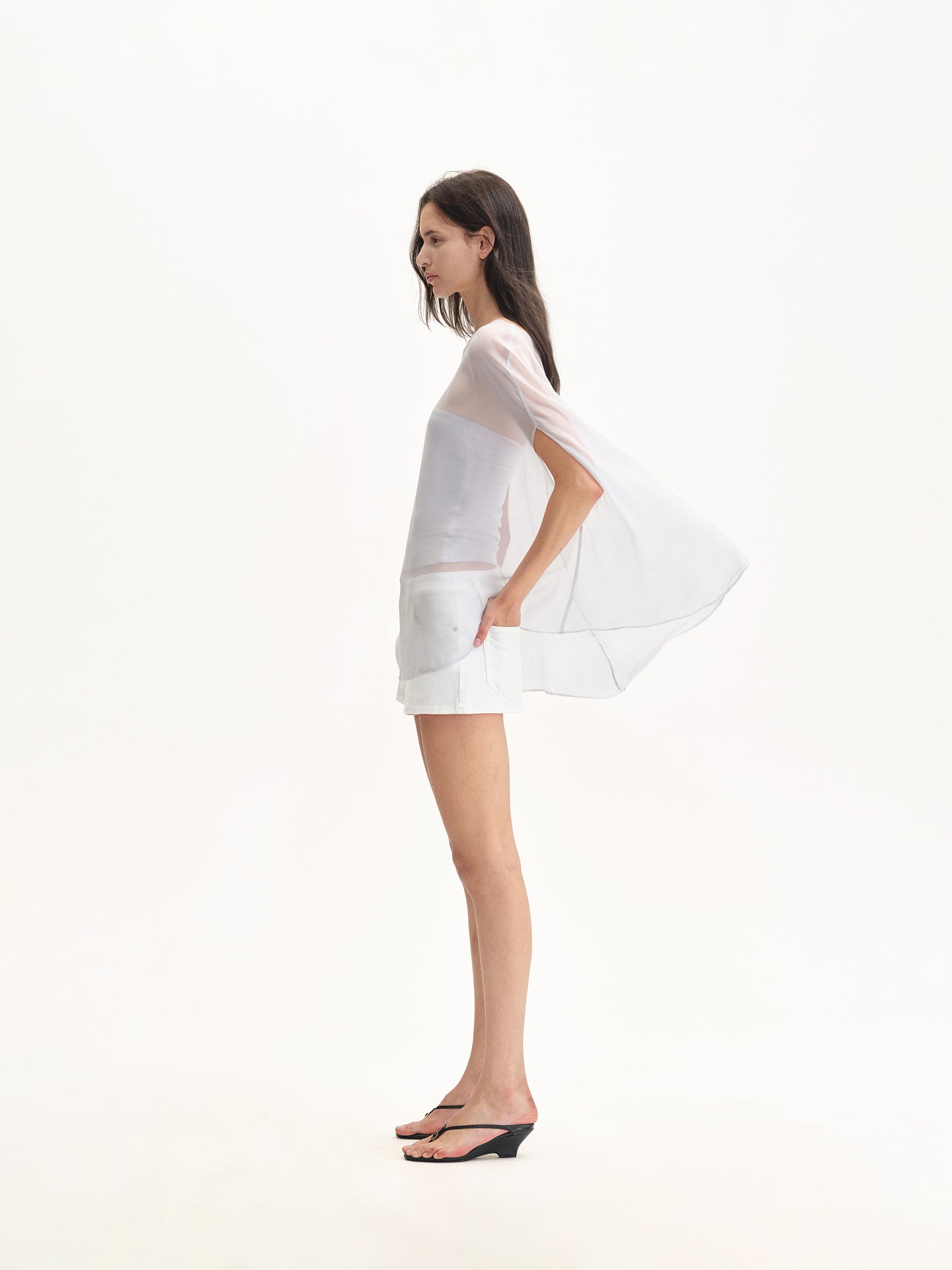 “Haze” Silk Sheer Overlay Set Top