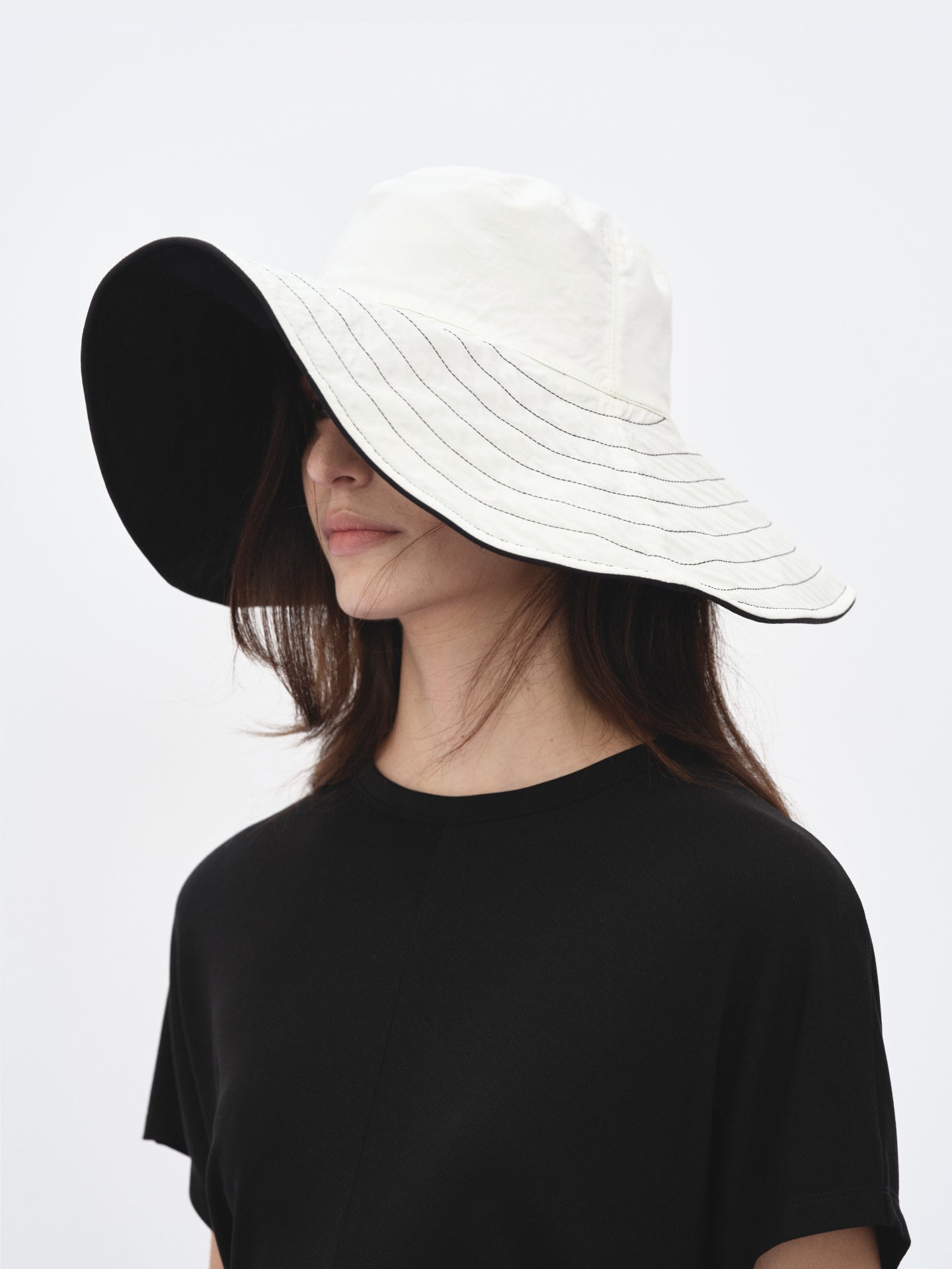 “Take a Walk” Reversible Wide-brim Bucket Hat