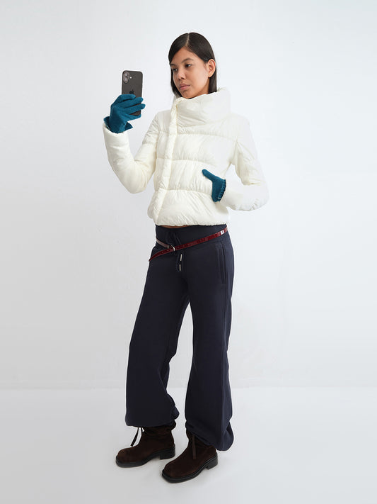 "Bubble" Asymmetric Quilted Puffer Jacket