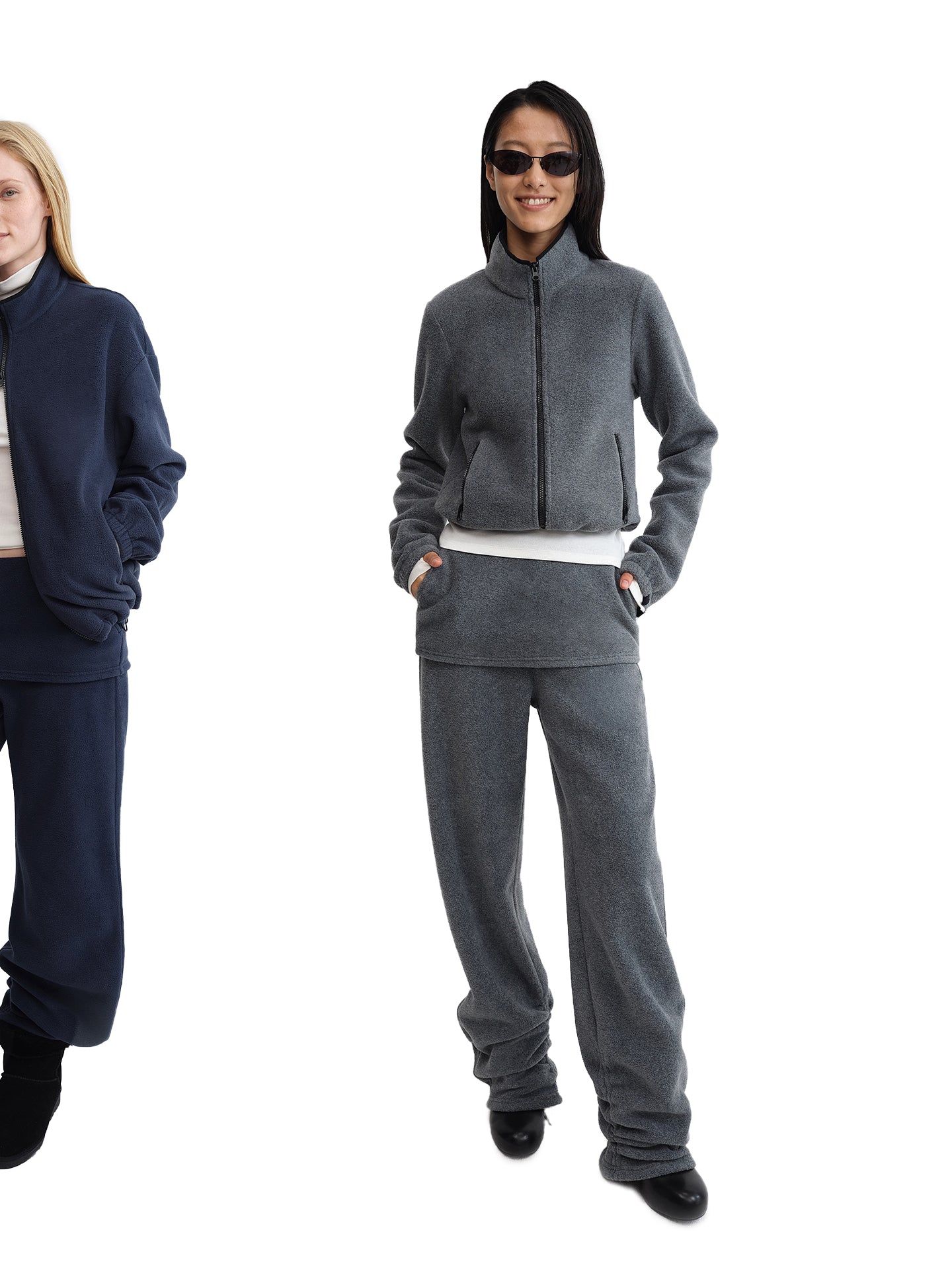 “Kangaroo” Drawstring Fleece Skirt Pants