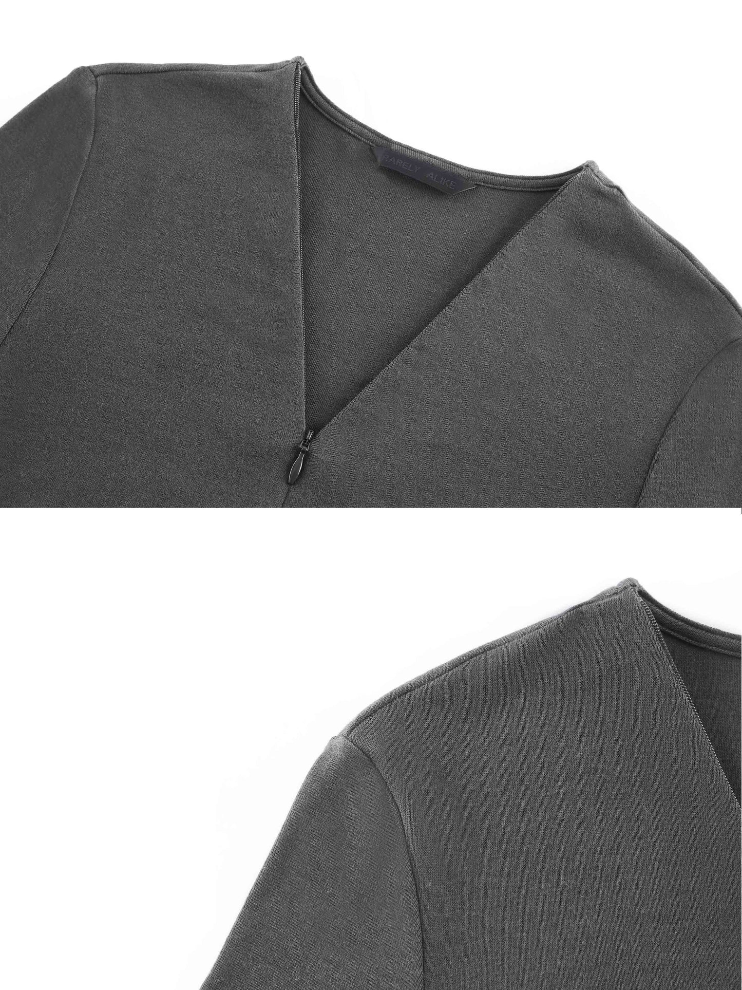 The Adjustable Zip-up V-Neck Top