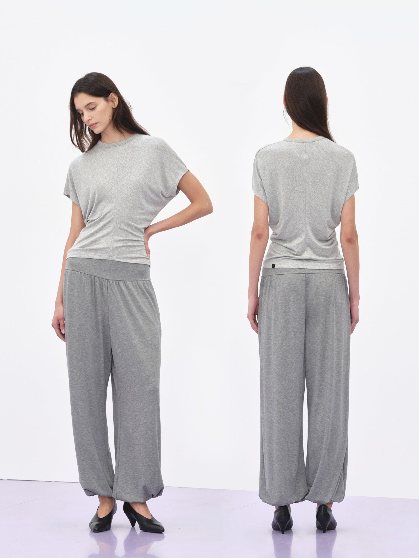 Soft Move Draped Fitted T-shirt