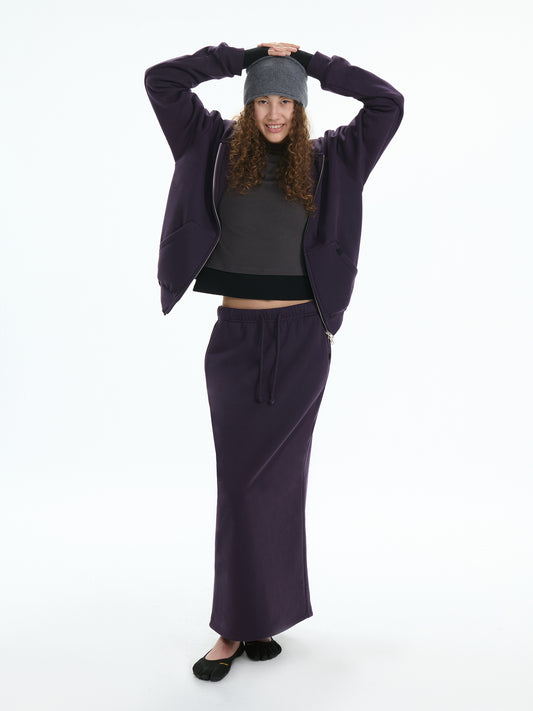 "Take a Walk"  Flared Fleece Sweat Skirt