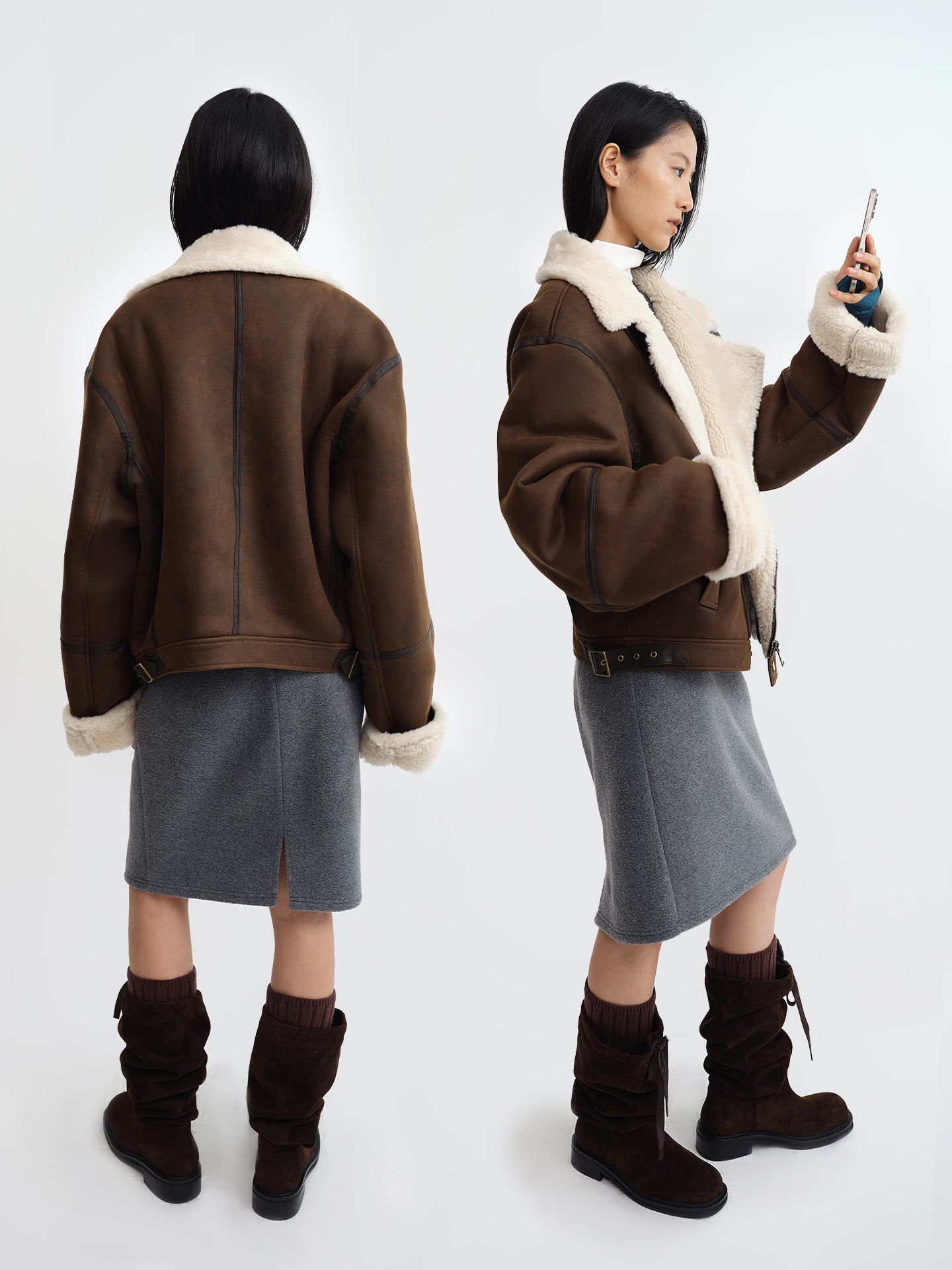 オーバーサイズシアリングフェイクファージャケット
