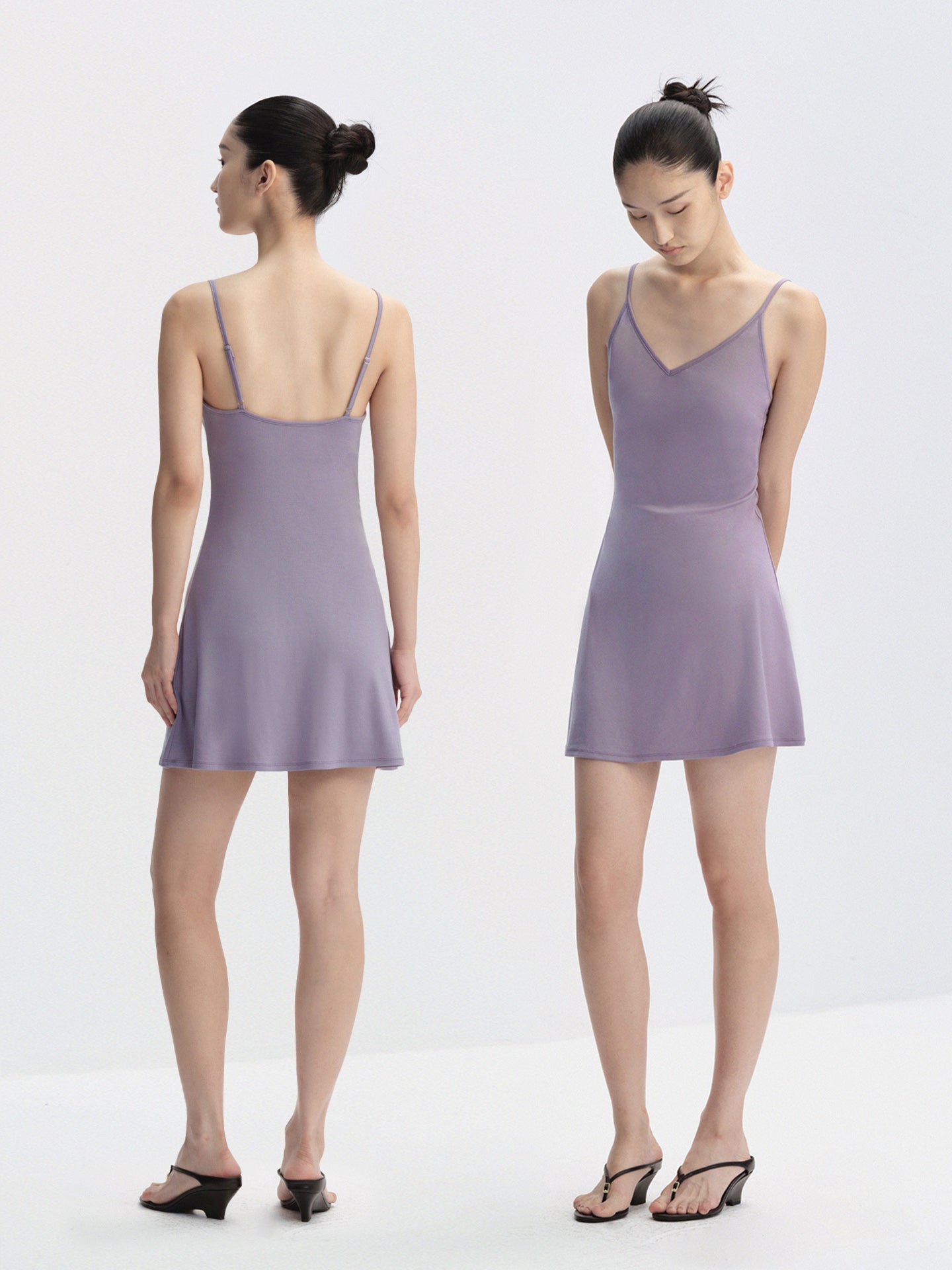 V-Neck Active Dress with Shorts