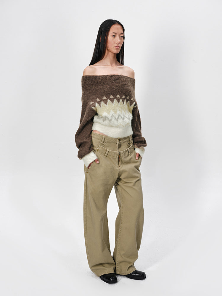 The Two-Way Fair Isle Off-Shoulder Sweater